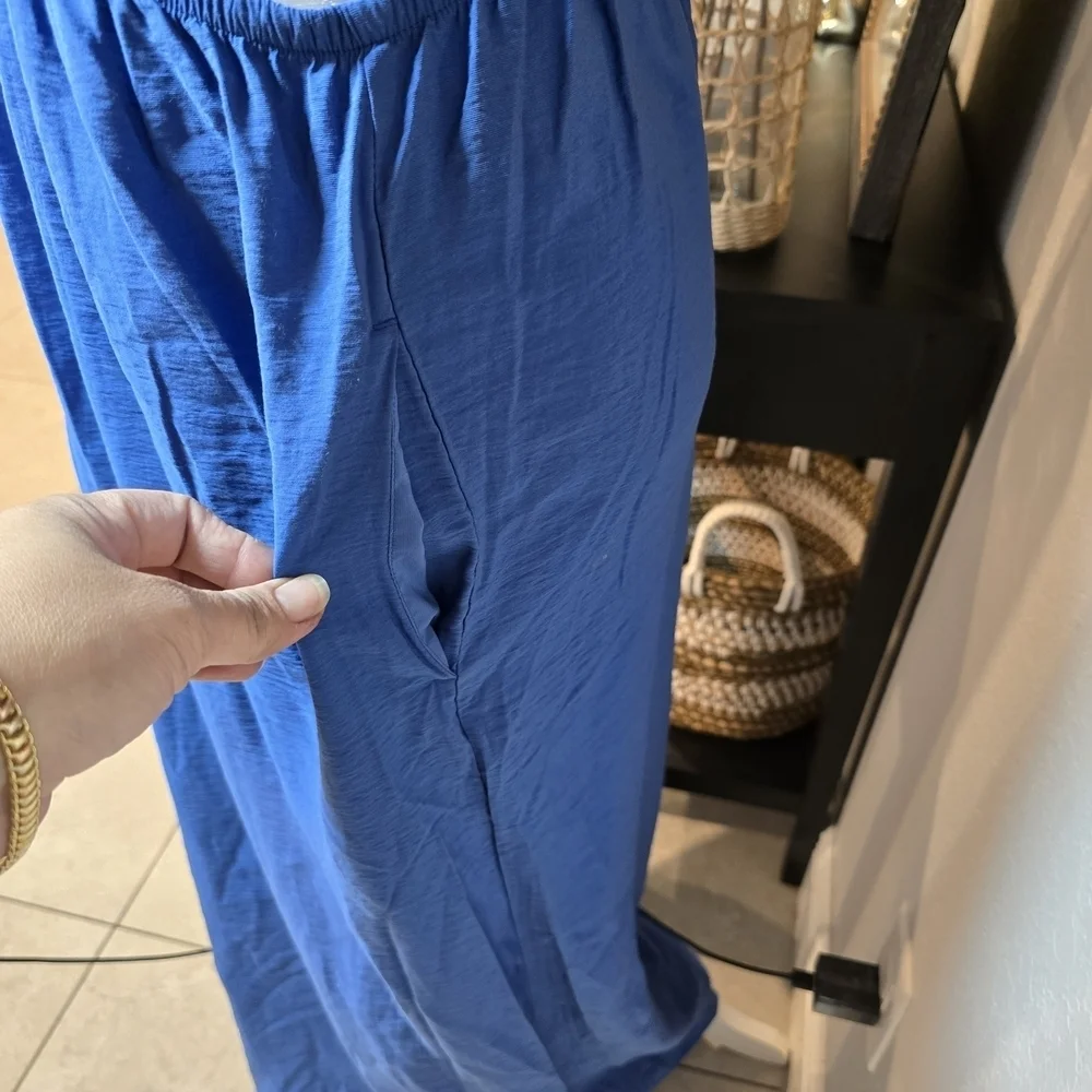 Abercrombie & Fitch Vibrant Blue Puff Sleeve Cutout Maxi Dress Size S